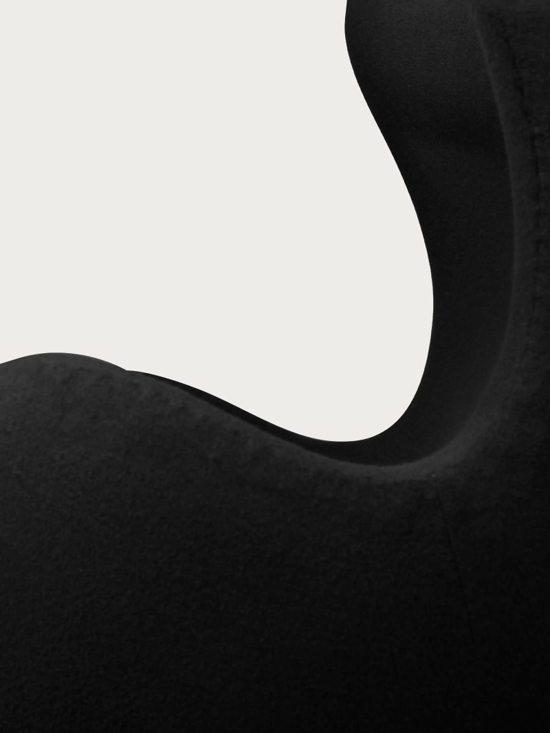 Rotating cashmere armchair with high backrest - Ovum FurnMod - 43