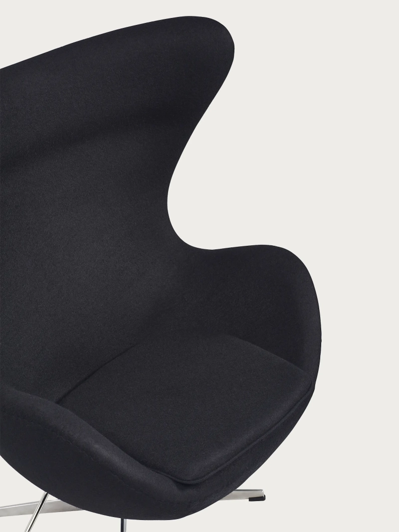 Rotating cashmere armchair with high backrest - Ovum FurnMod - 48