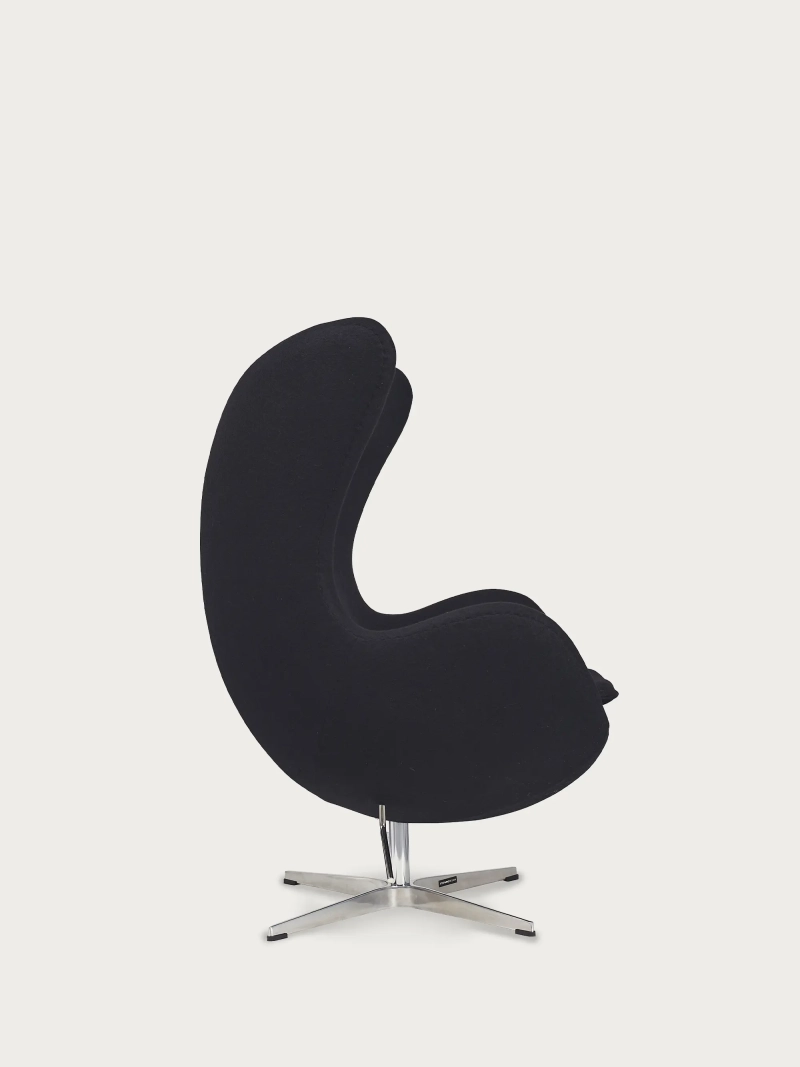 Rotating cashmere armchair with high backrest - Ovum FurnMod - 41
