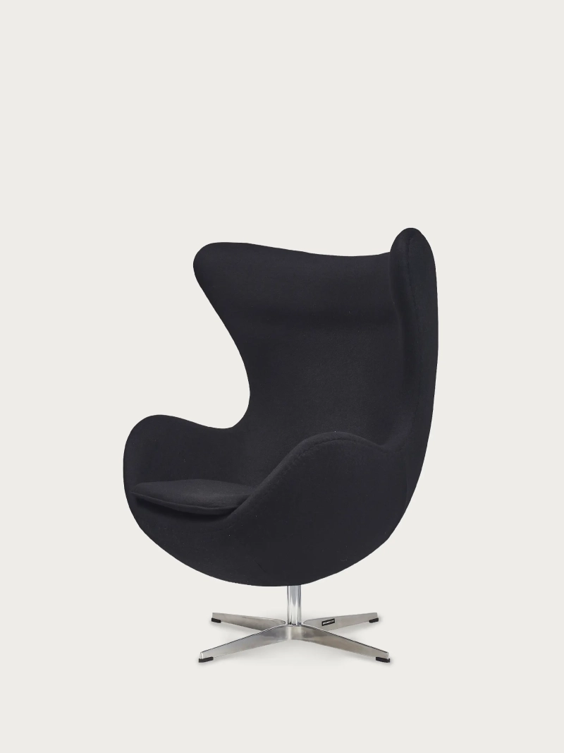 Rotating cashmere armchair with high backrest - Ovum FurnMod - 47