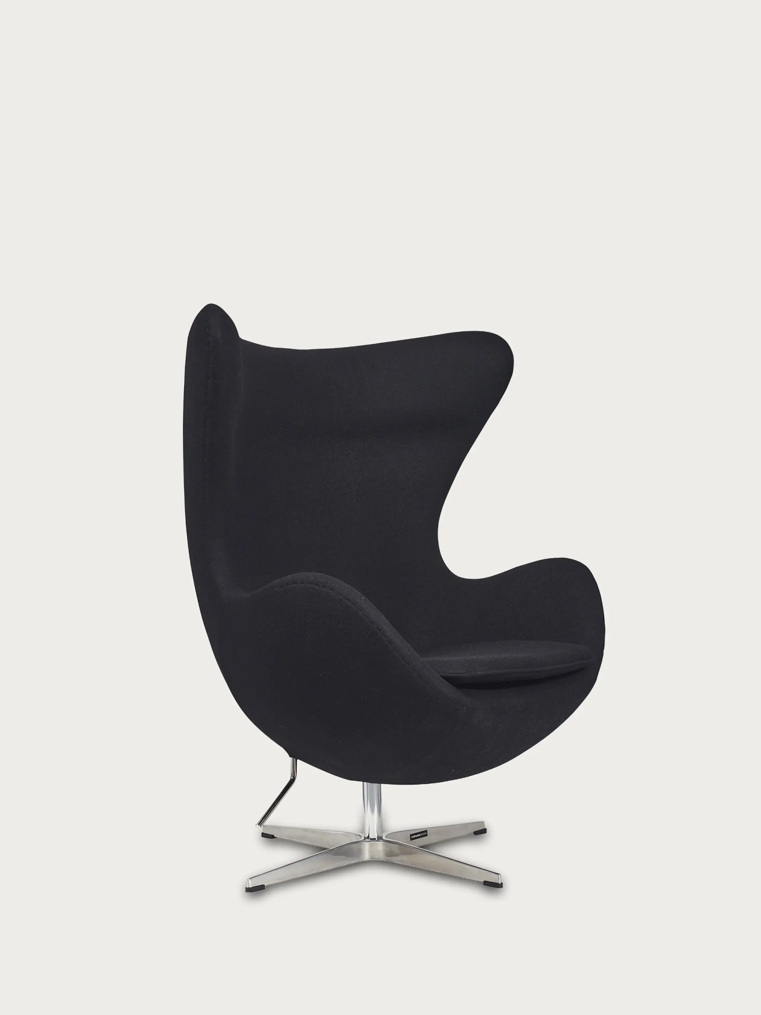Rotating cashmere armchair with high backrest - Ovum FurnMod - 41