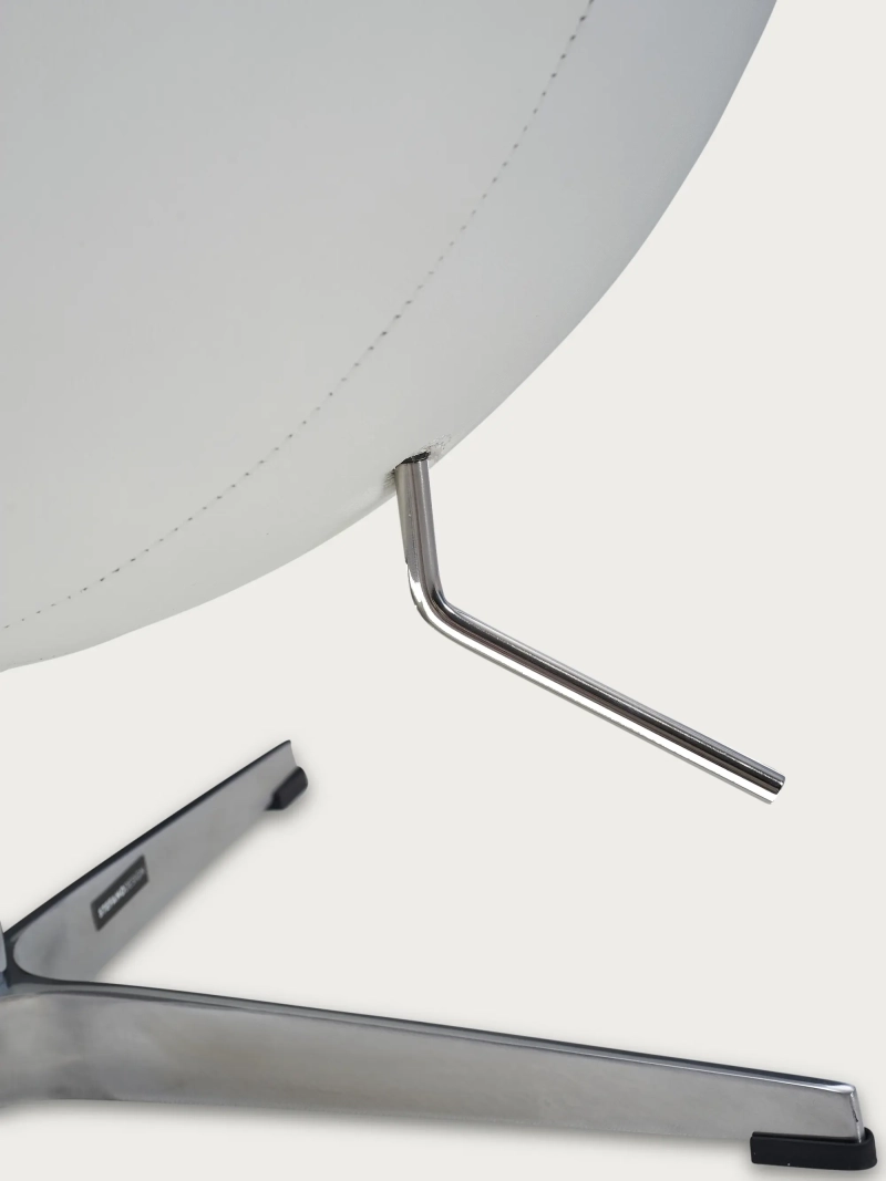 Obrotowy designerski fotel z włoskiej skóry licowej - Ovum FurnMod - 22