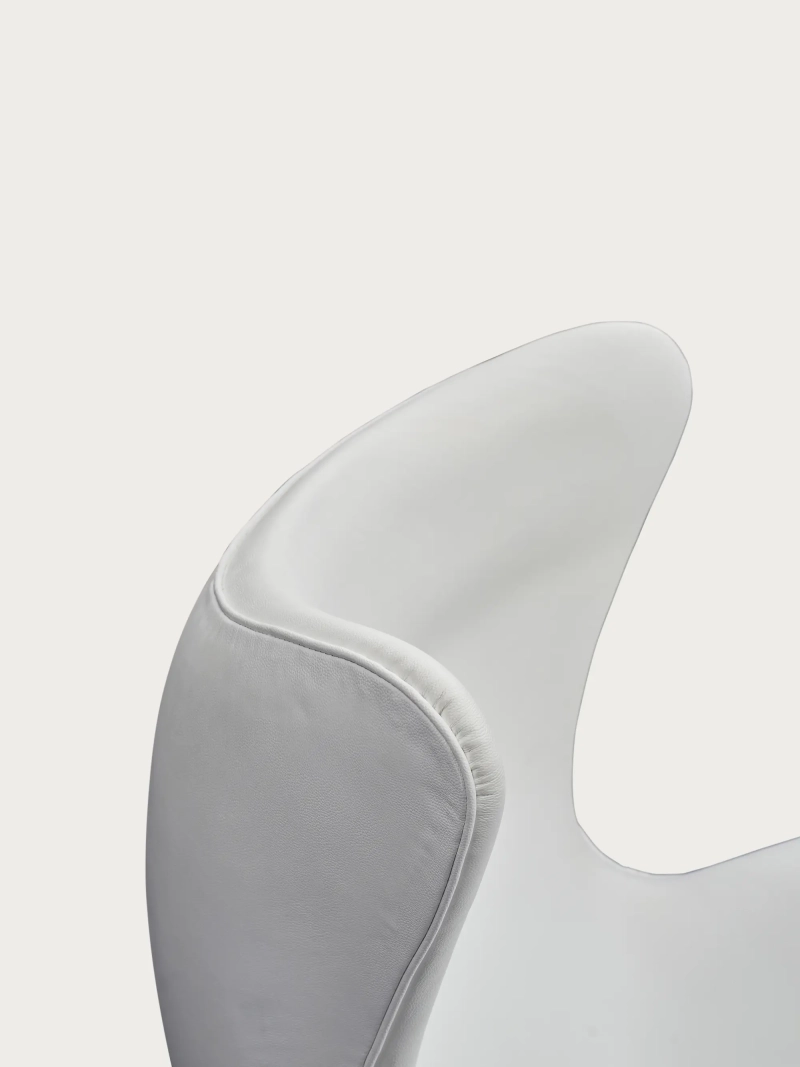 Rotating designer armchair in Italian full-grain leather - Ovum FurnMod - 18