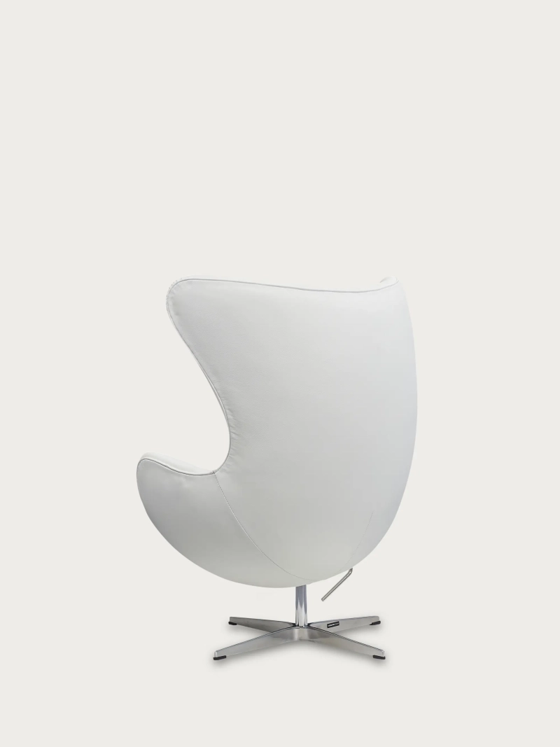 Otočné designové křeslo z italské celozrnné kůže - Ovum FurnMod - 16