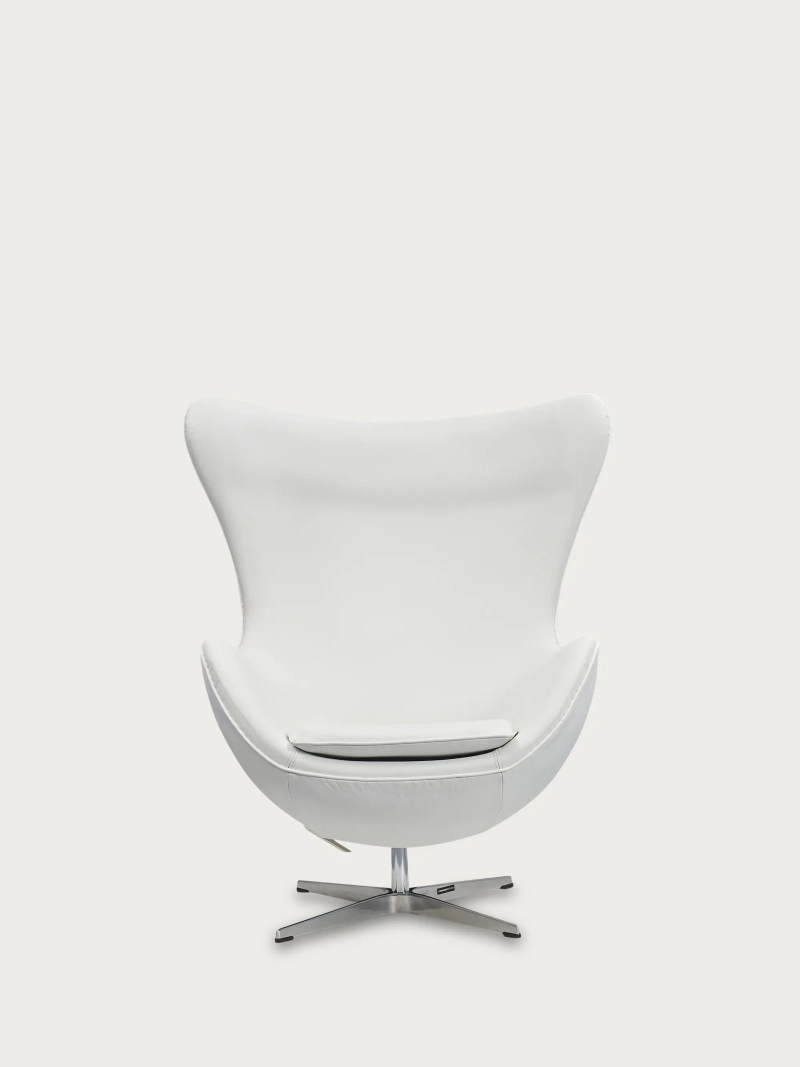 Drehbarer Designerstuhl aus italienischem Vollnarbenleder - Ovum FurnMod - 23