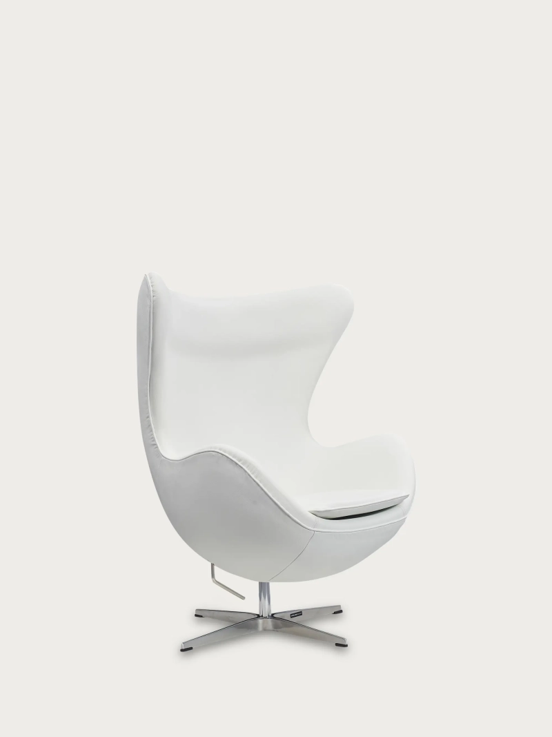 Draaibare designfauteuil van Italiaans volnerfleer - Ovum FurnMod - 16