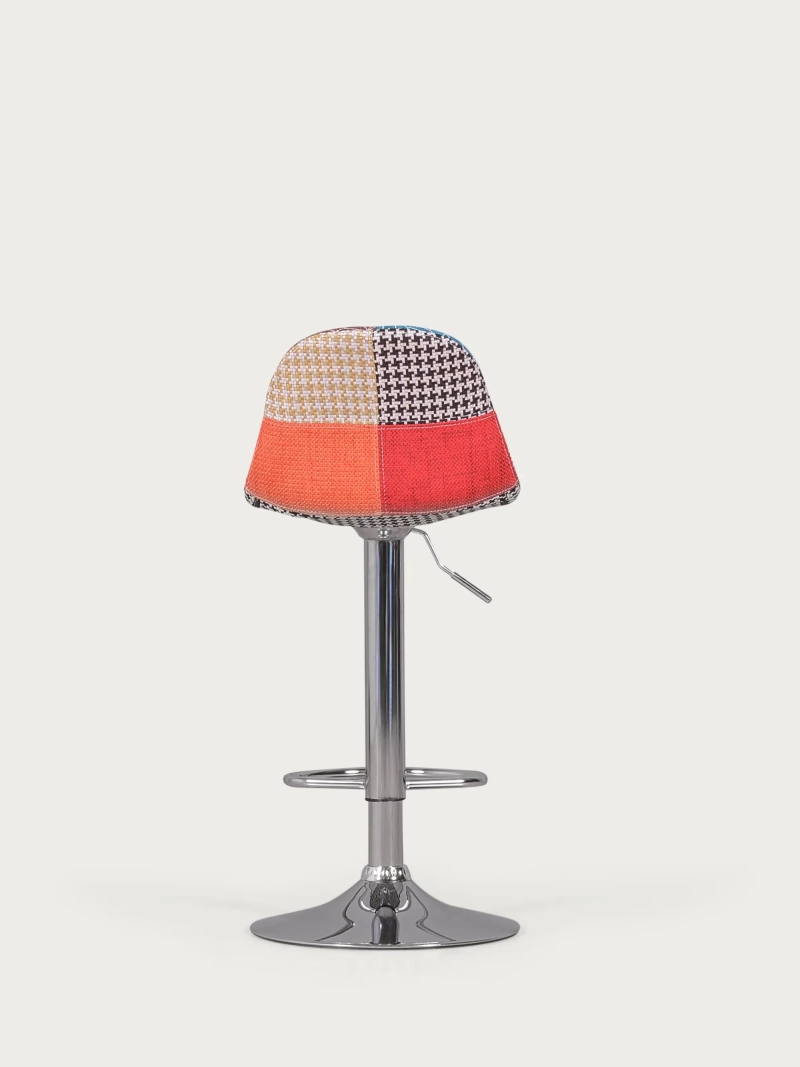 Verstelbare 360° patchwork barkruk - Kansas FurnMod - 7