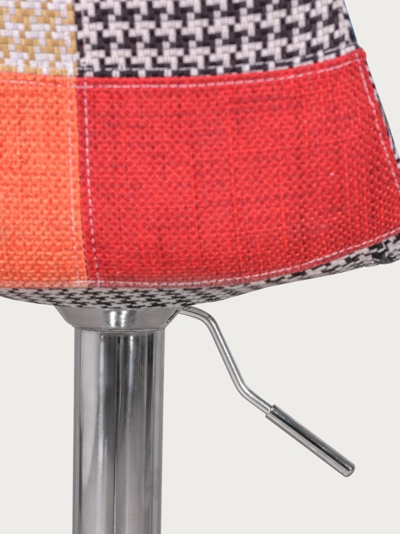 Nastavljiv barski stol Patchwork z možnostjo vrtenja za 360° - Kansas FurnMod - 3
