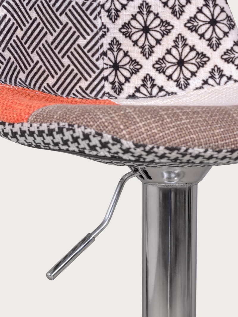Adjustable 360° Patchwork Bar Stool - Kansas FurnMod - 6