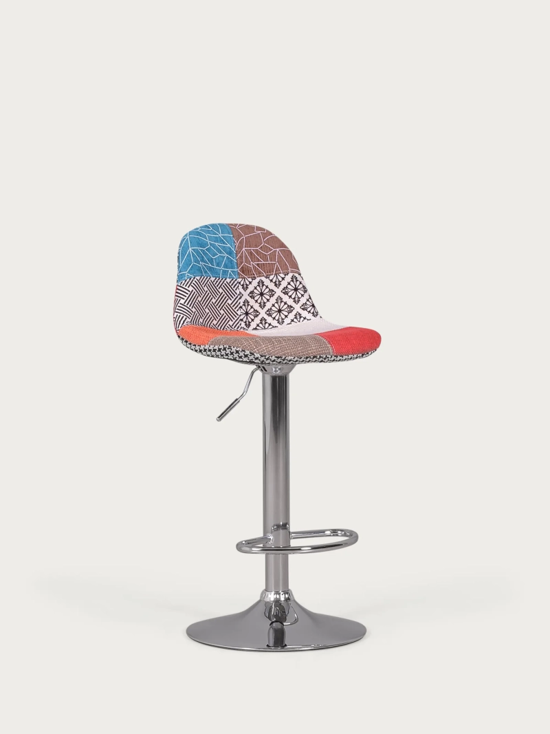 Adjustable 360° Patchwork Bar Stool - Kansas FurnMod - 1