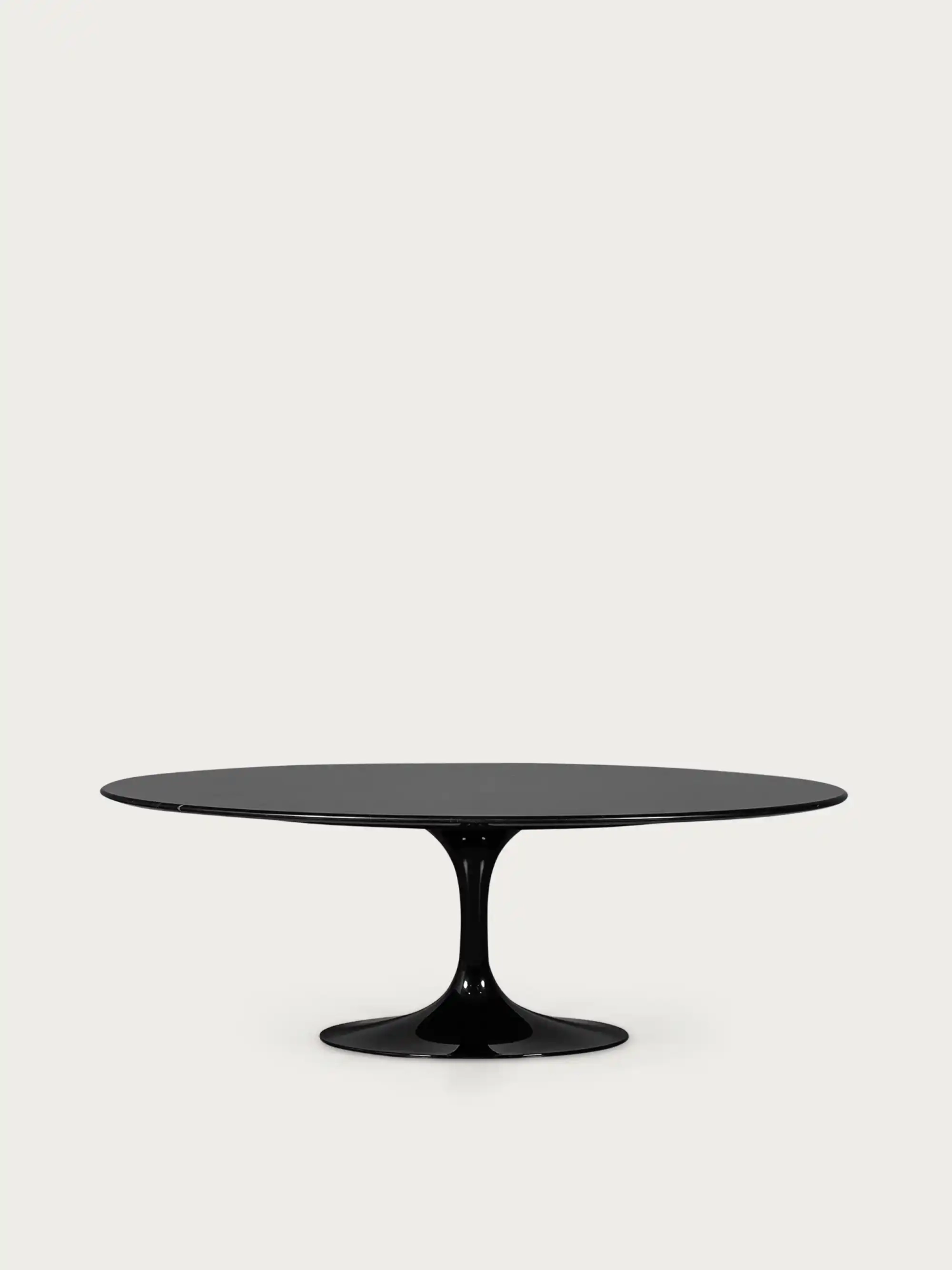 Ovalt sofabord i sort Marquina-marmor (120 x 60 cm) Coffee Lotus FurnMod - 2