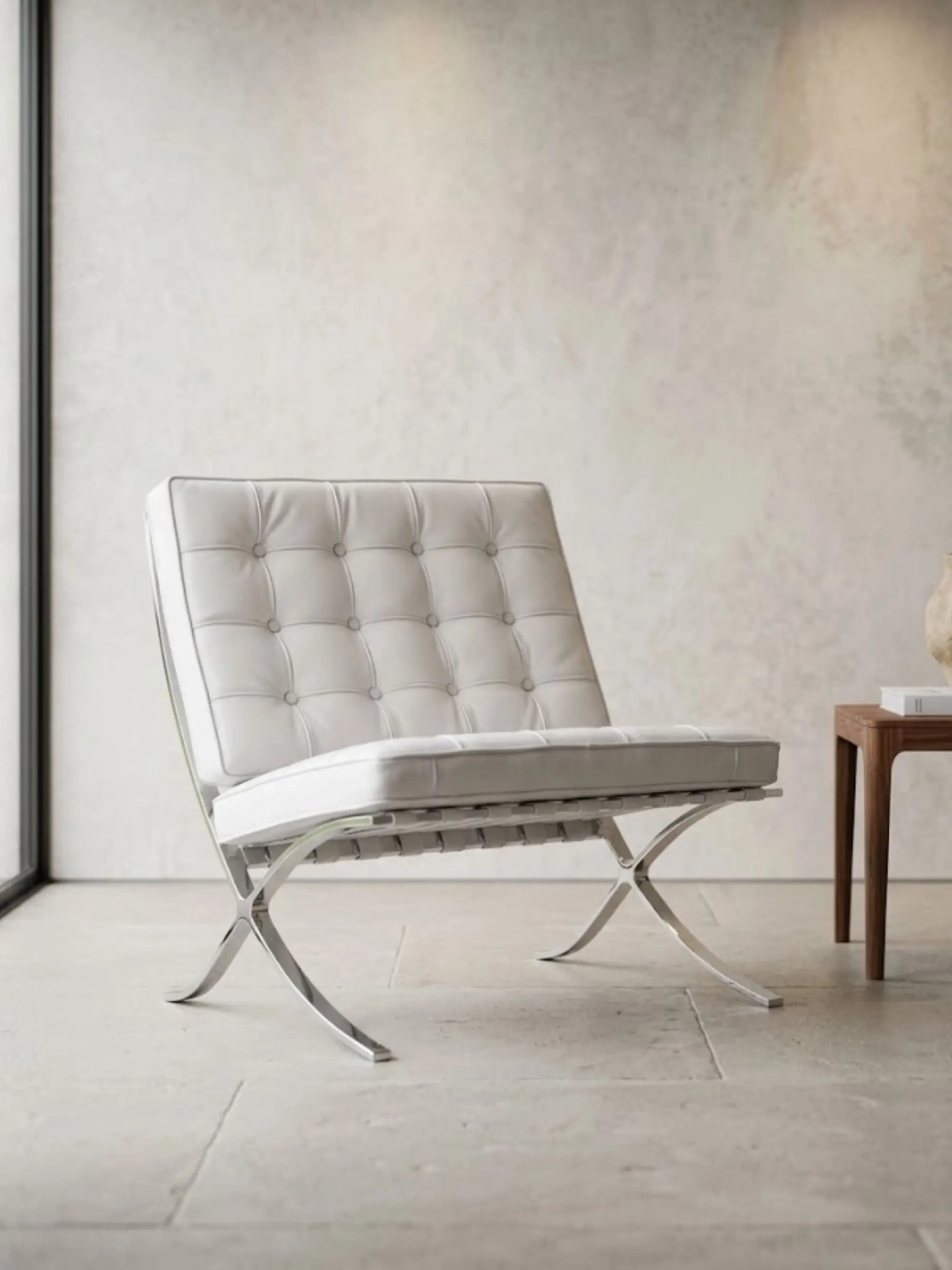 Poltrona de design em couro italiano de grão integral e aço cromado - Berlin NEST DREAM - 11