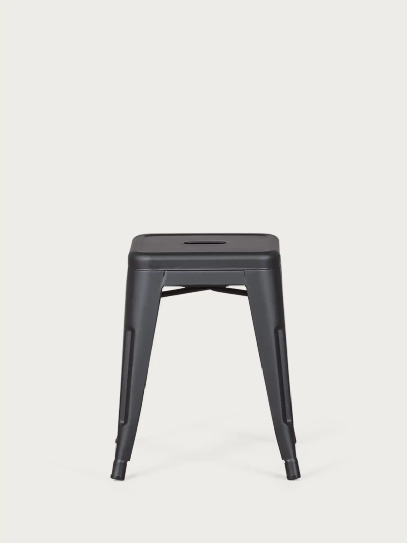 Taburete bajo industrial en acero (45cm) - Bistro FurnMod - 1