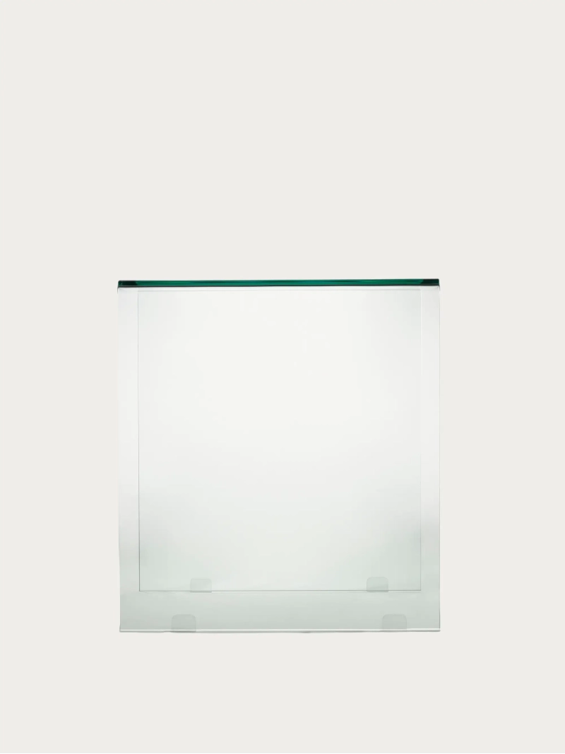 Măsuță auxiliară pătrată din sticlă securizată, cu profil curbat - Ice Furnmod, ex Nest Dream- 6