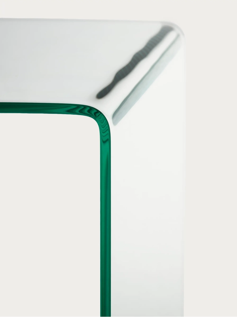 Table d’appoint carrée en verre trempé au profil incurvé - Ice Furnmod, ex Nest Dream- 2