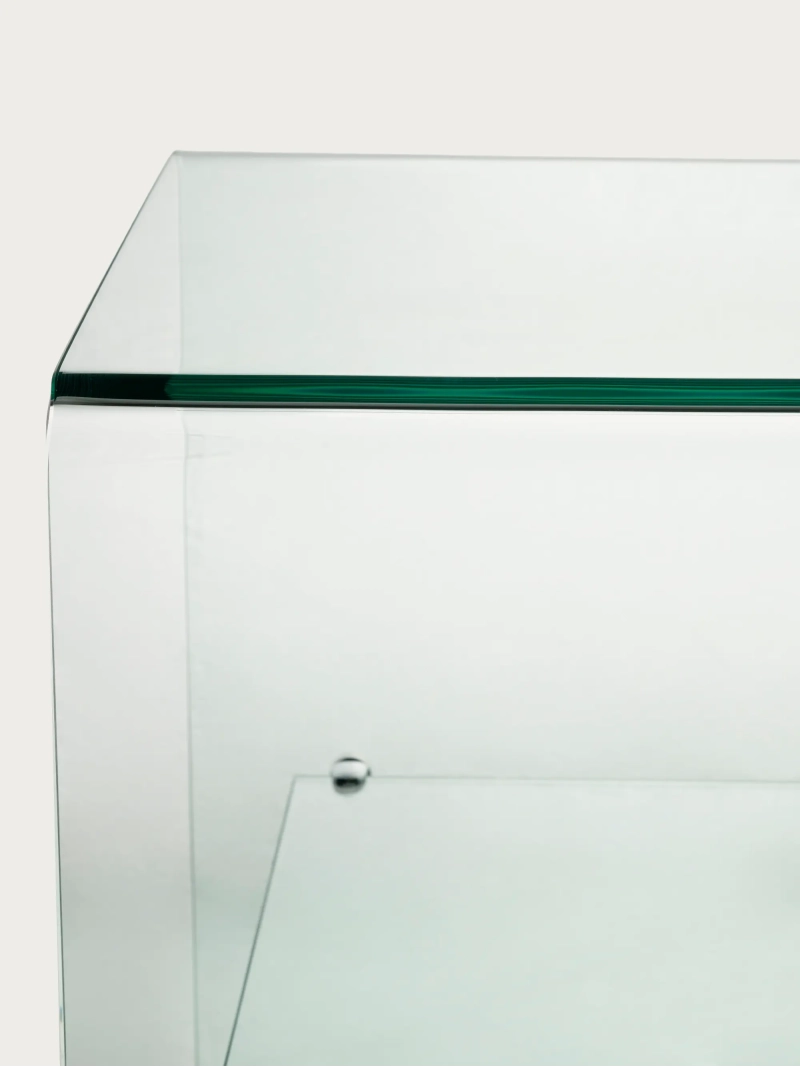 Mesa auxiliar con cajón en cristal templado transparente - Ice Furnmod, ex Nest Dream- 3
