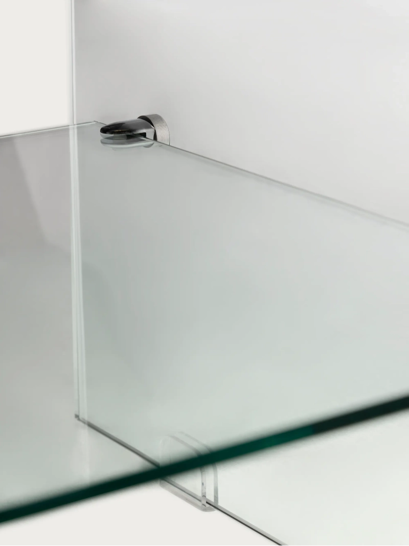 Mesa auxiliar con cajón en cristal templado transparente - Ice Furnmod, ex Nest Dream- 1