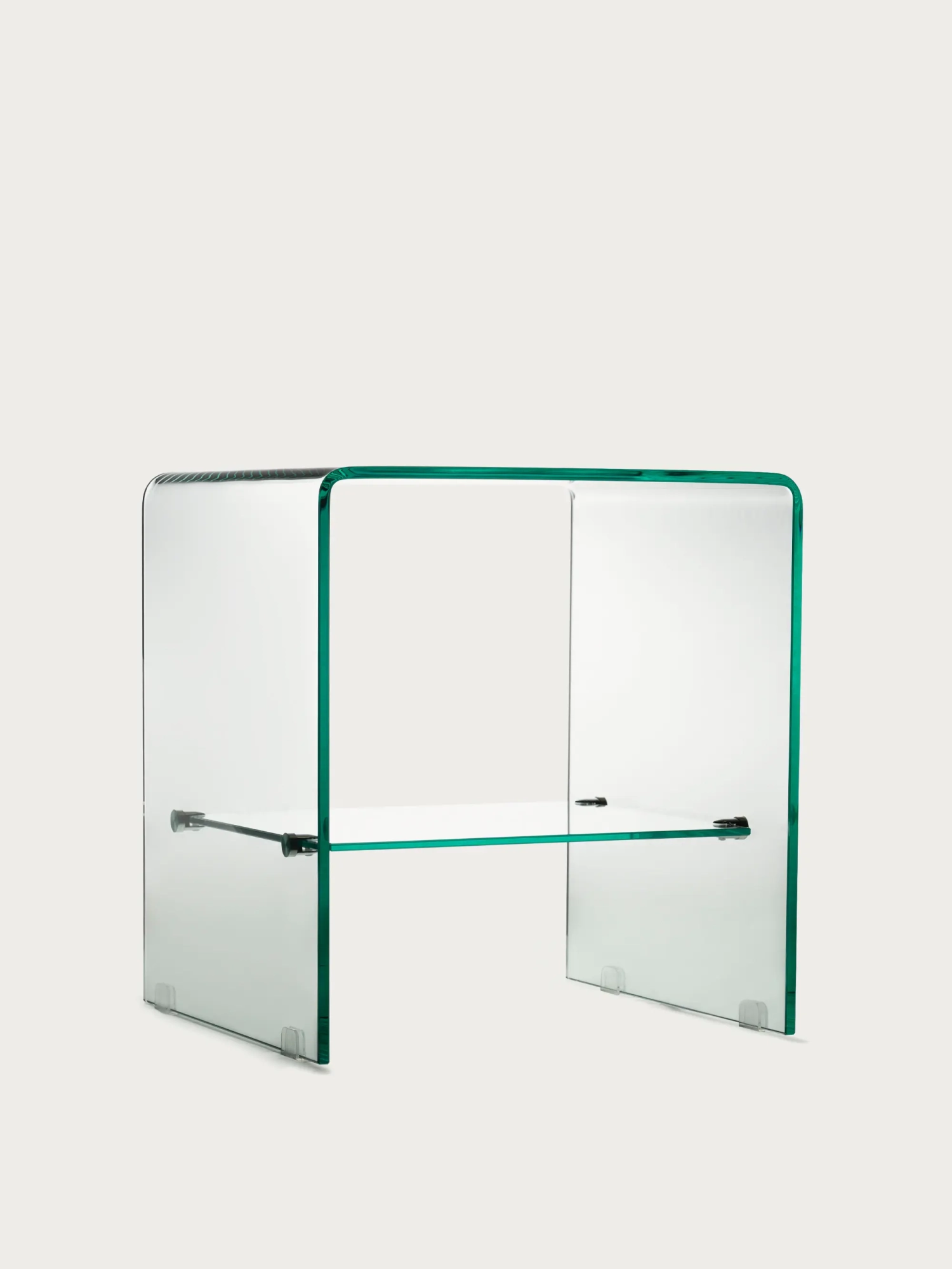 Mesa auxiliar con cajón en cristal templado transparente - Ice Furnmod, ex Nest Dream- 1