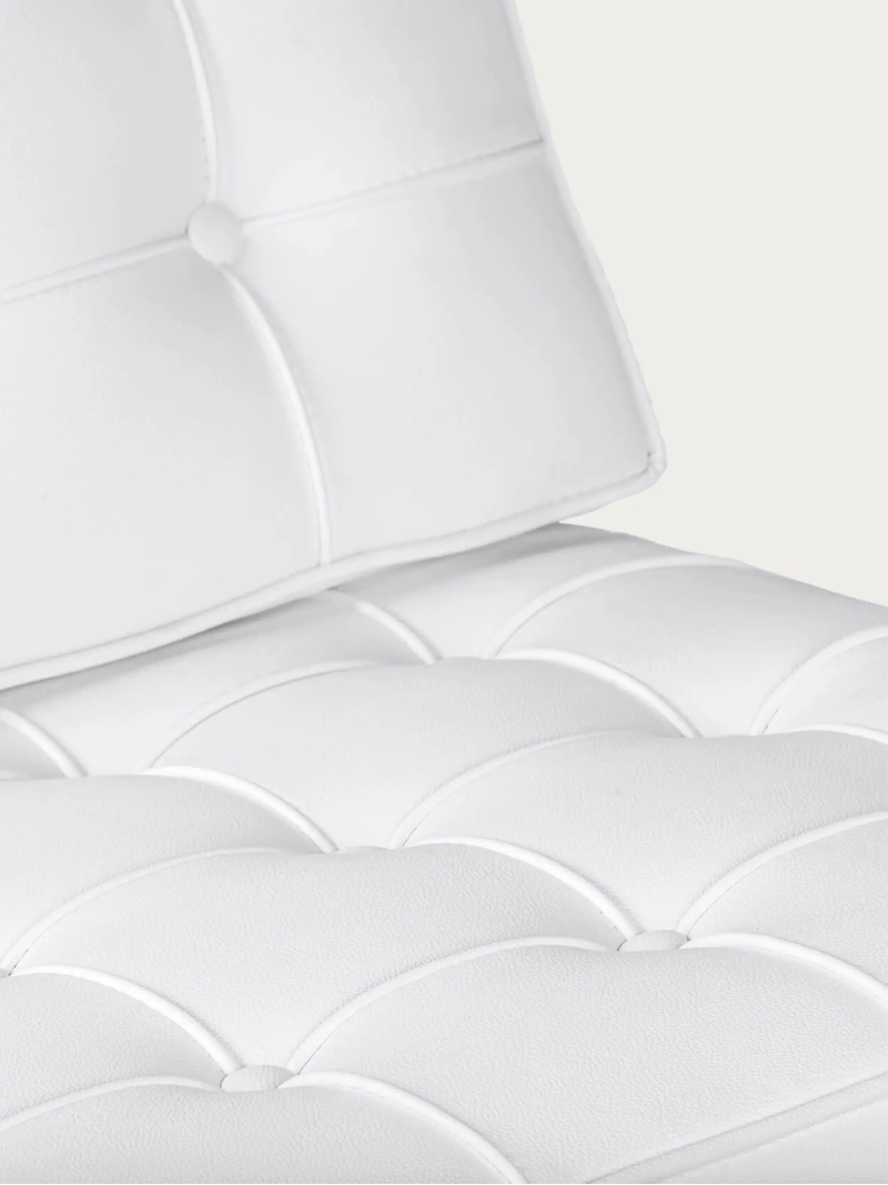 Poltrona de design para recepções estofada em couro ecológico - Barcelona Furnmod, ex Nest Dream- 9
