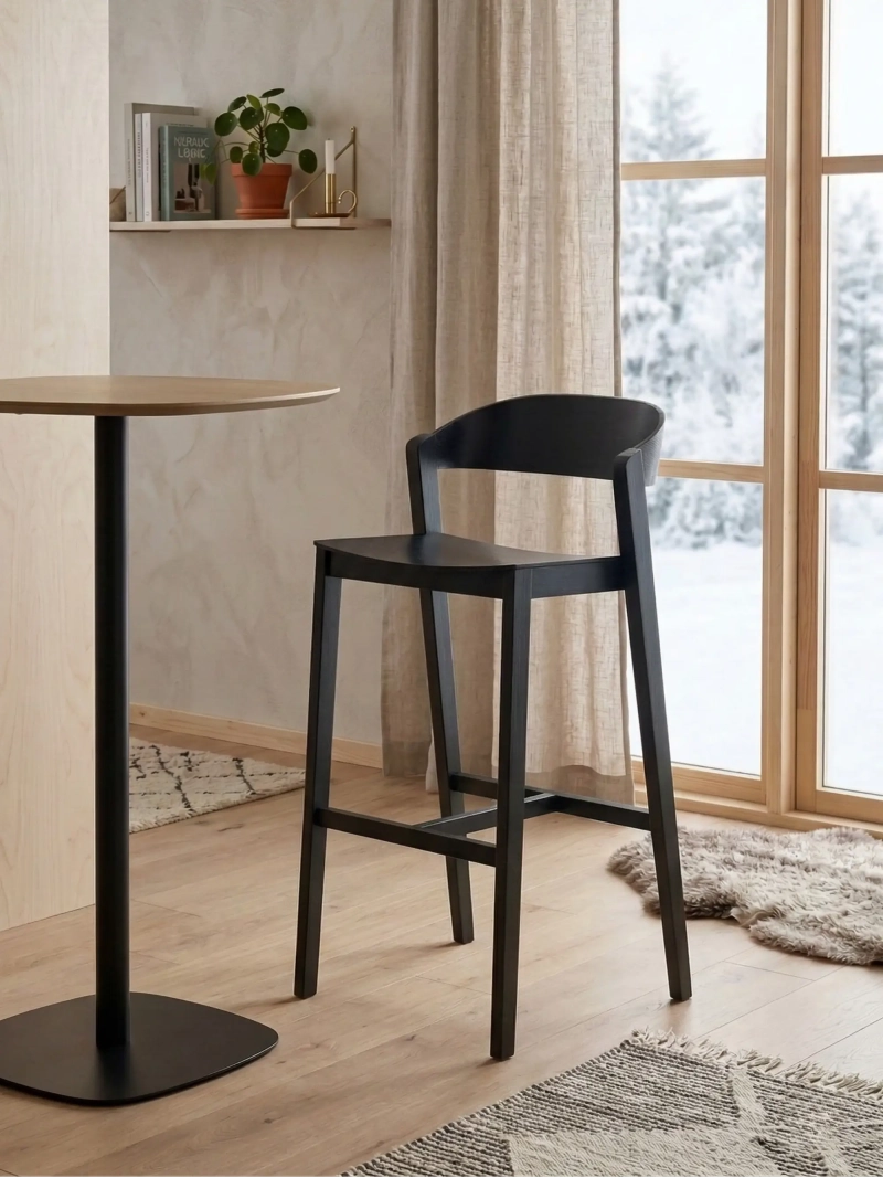 Tabouret de style scandinave pour îlot de cuisine (76 cm) - Soho Furnmod, ex Nest Dream- 12
