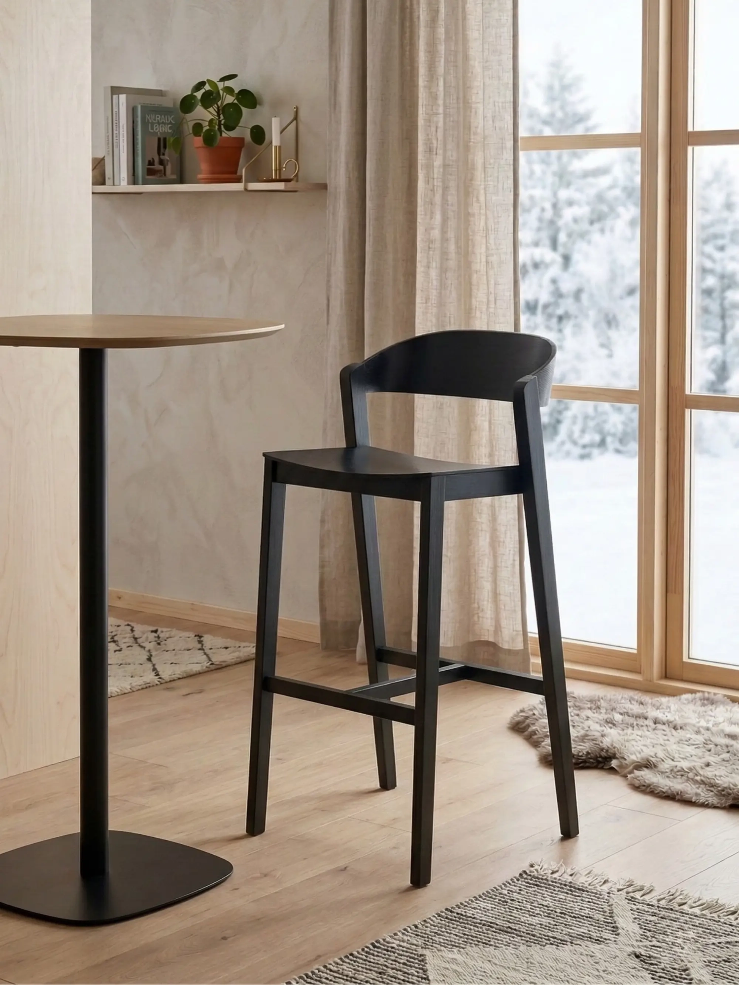 Banco de estilo escandinavo para ilha de cozinha (76 cm) - Soho Furnmod, ex Nest Dream- 12