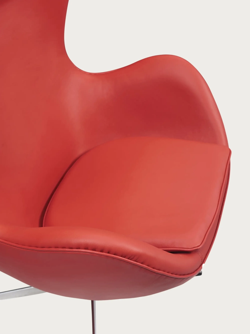 Rotating designer armchair in Italian full-grain leather - Ovum Furnmod, ex Nest Dream- 32