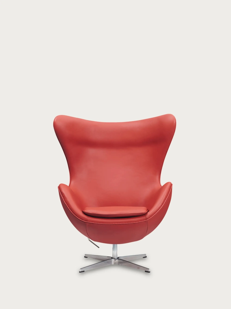 Rotating designer armchair in Italian full-grain leather - Ovum Furnmod, ex Nest Dream- 30