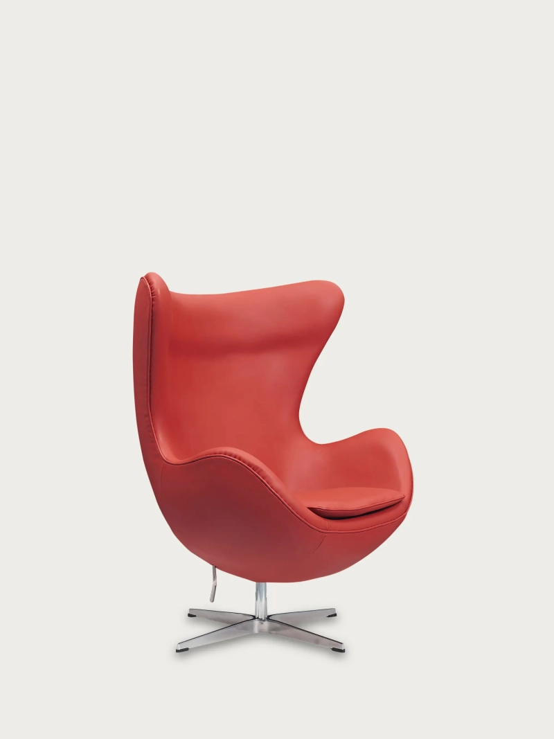 Rotating designer armchair in Italian full-grain leather - Ovum Furnmod, ex Nest Dream- 29