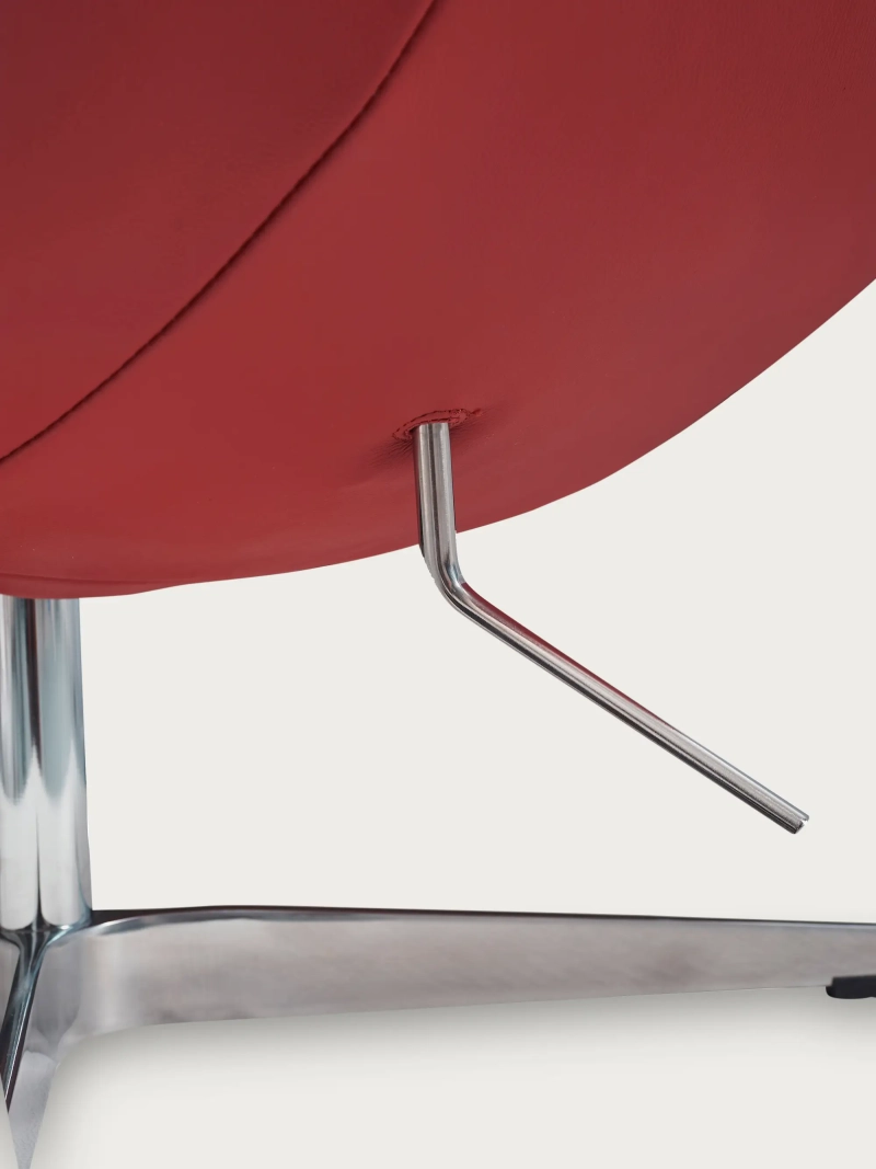 Rotating designer armchair in Italian full-grain leather - Ovum Furnmod, ex Nest Dream- 33