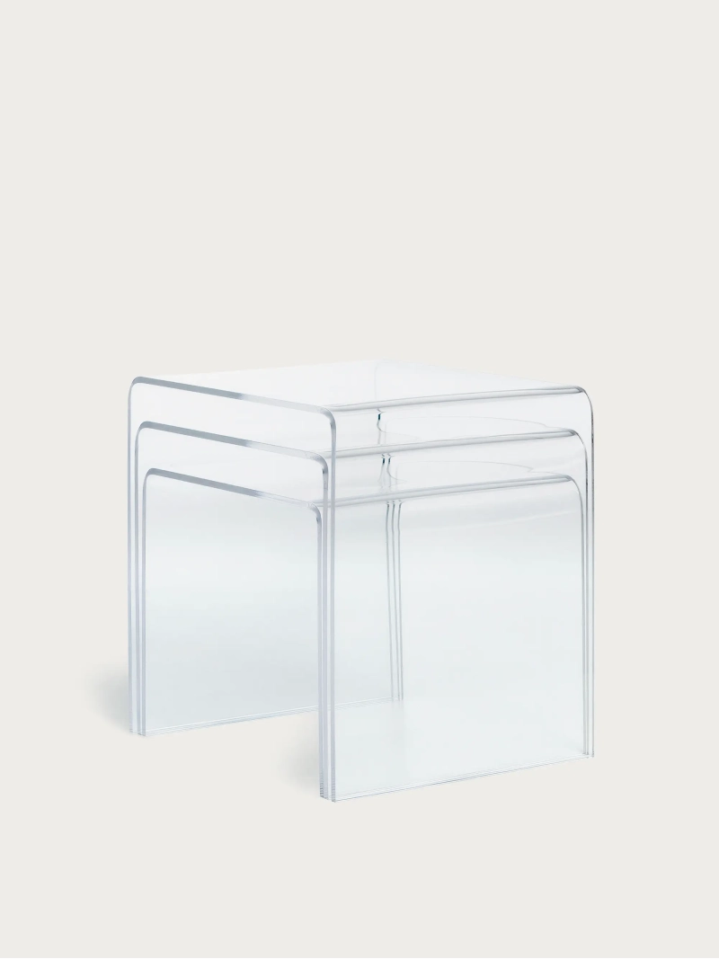 Set de 3 mesas auxiliares nido de acrílico transparente - Plotu Furnmod, ex Nest Dream- 3