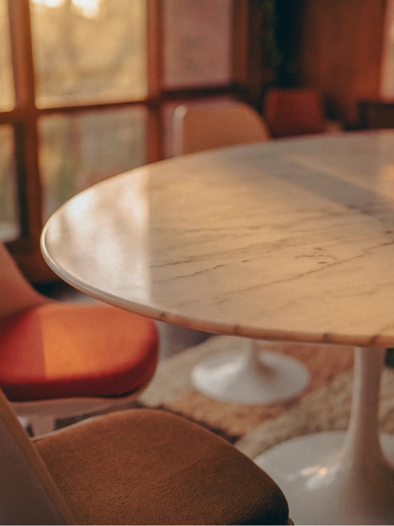Table à manger ovale en marbre de Carrare (200 x 120 cm) - Dining Lotus Furnmod, ex Nest Dream- 4